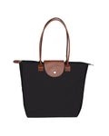 Prime Line Folding Tote With Leather Flap Closure Prime Line