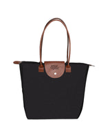 Prime Line Folding Tote With Leather Flap Closure Prime Line