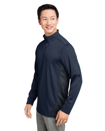 Harriton Men's Flash Snag Protection Plus IL Colorblock Quarter-Zip