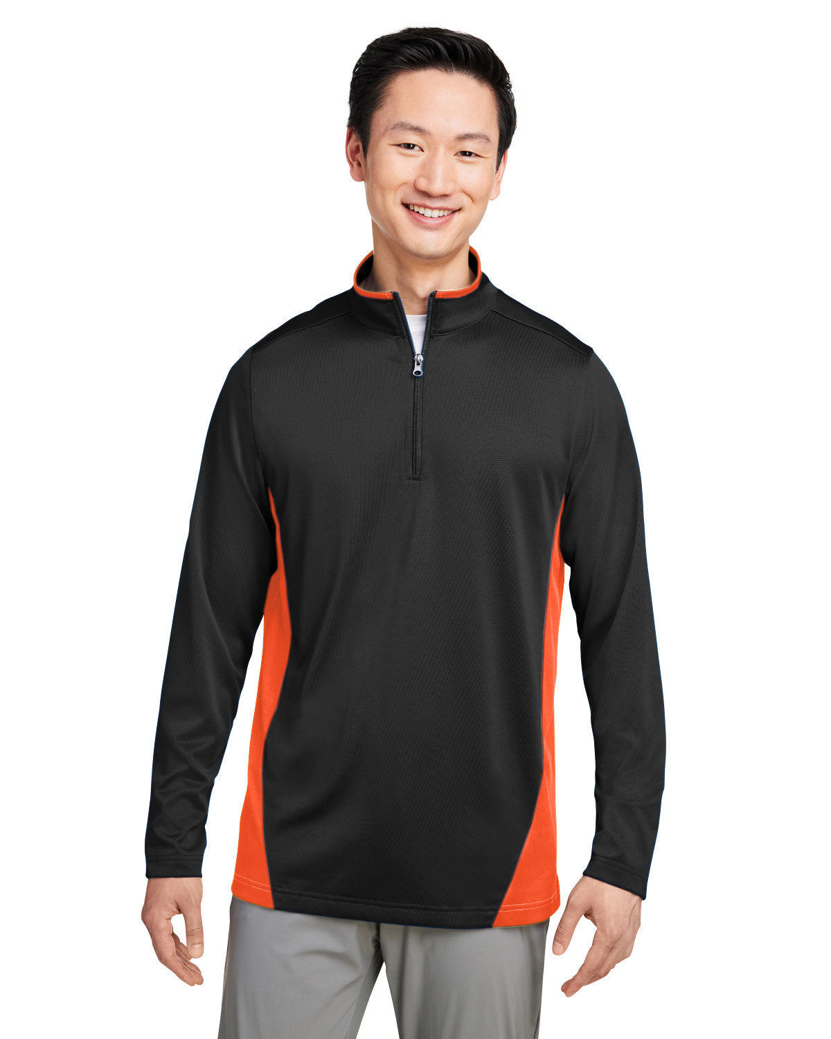 Harriton Men's Flash Snag Protection Plus IL Colorblock Quarter-Zip Harriton