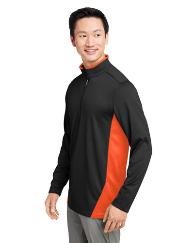Harriton Men's Flash Snag Protection Plus IL Colorblock Quarter-Zip