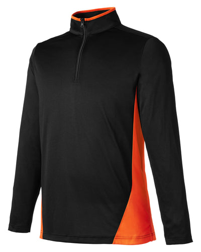 Harriton Men's Flash Snag Protection Plus IL Colorblock Quarter-Zip
