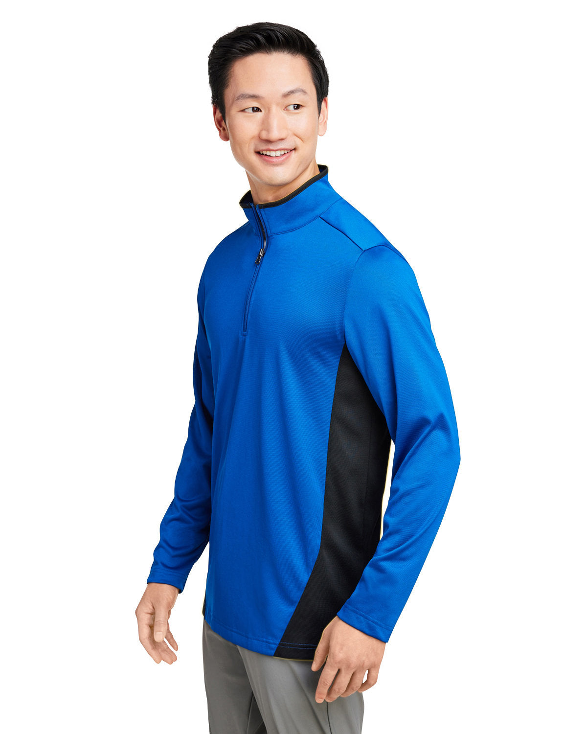 Harriton Men's Flash Snag Protection Plus IL Colorblock Quarter-Zip Harriton
