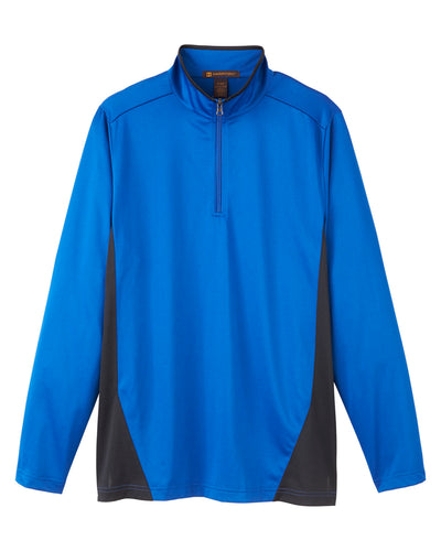 Harriton Men's Flash Snag Protection Plus IL Colorblock Quarter-Zip