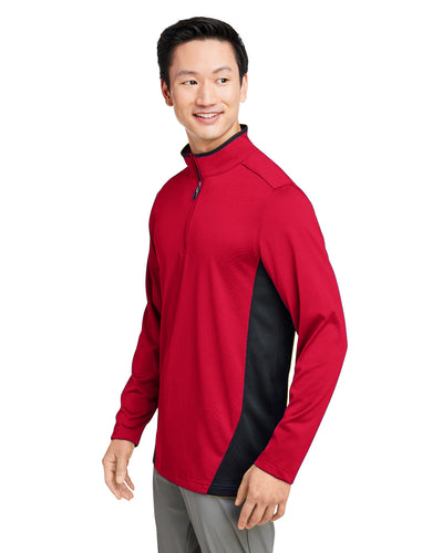 Harriton Men's Flash Snag Protection Plus IL Colorblock Quarter-Zip
