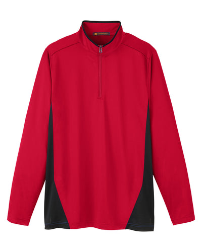 Harriton Men's Flash Snag Protection Plus IL Colorblock Quarter-Zip