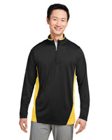 Harriton Men's Flash Snag Protection Plus IL Colorblock Quarter-Zip Harriton