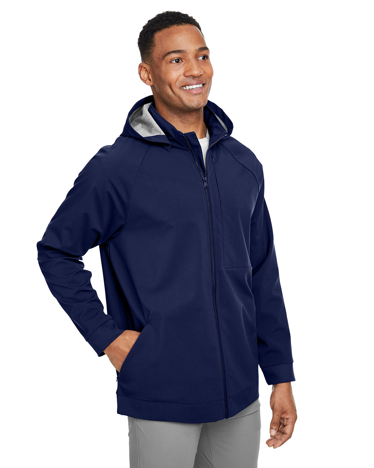 North End Men's City Hybrid Soft Shell Hooded Jacket North End