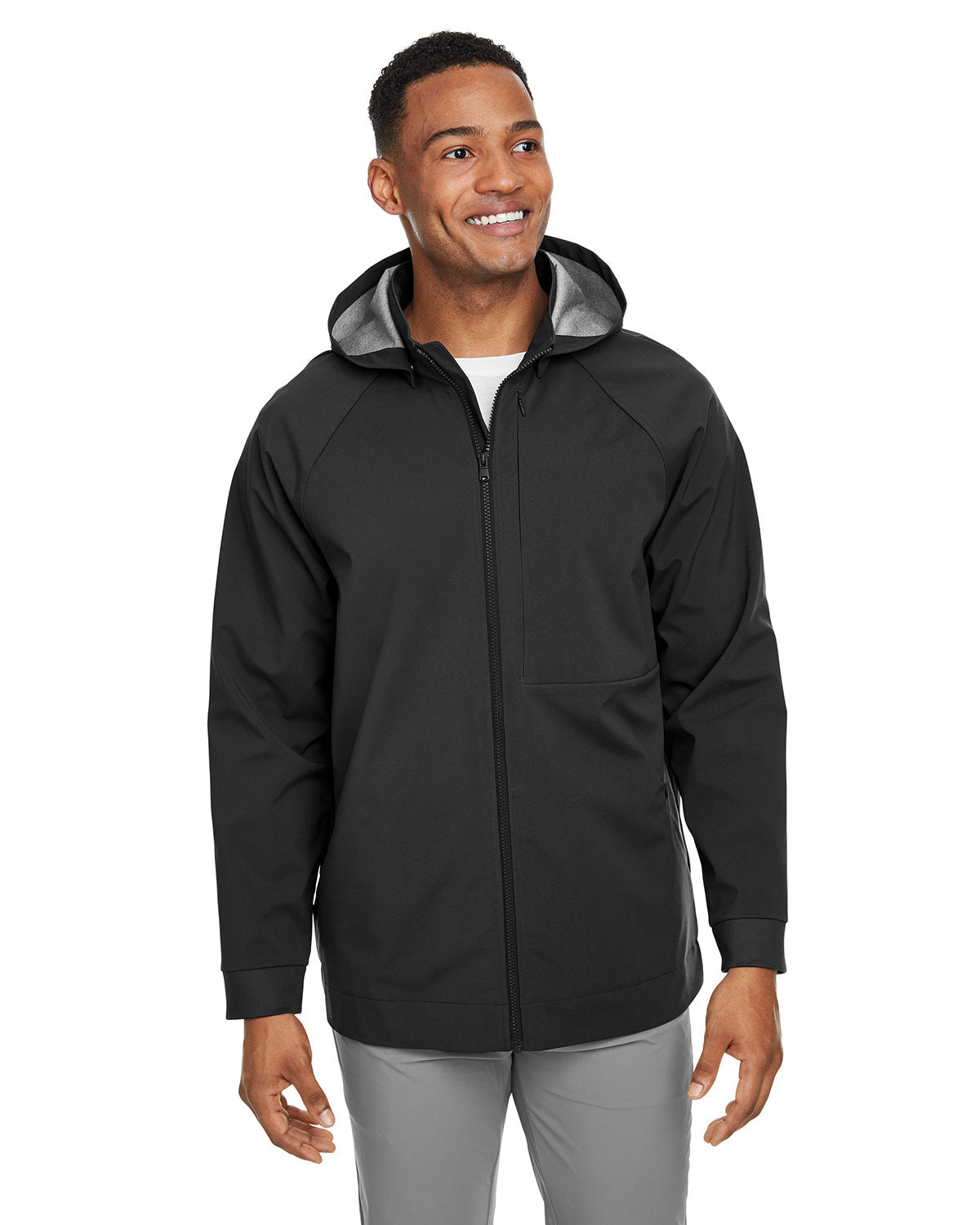 North End Men's City Hybrid Soft Shell Hooded Jacket North End