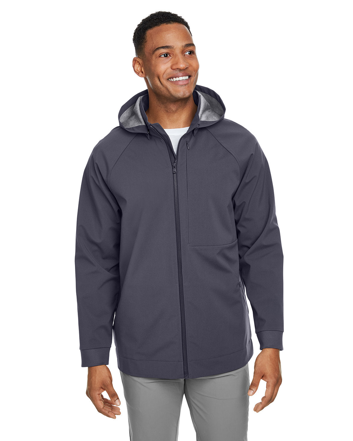 North End Men's City Hybrid Soft Shell Hooded Jacket North End