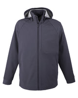 North End Men's City Hybrid Soft Shell Hooded Jacket North End