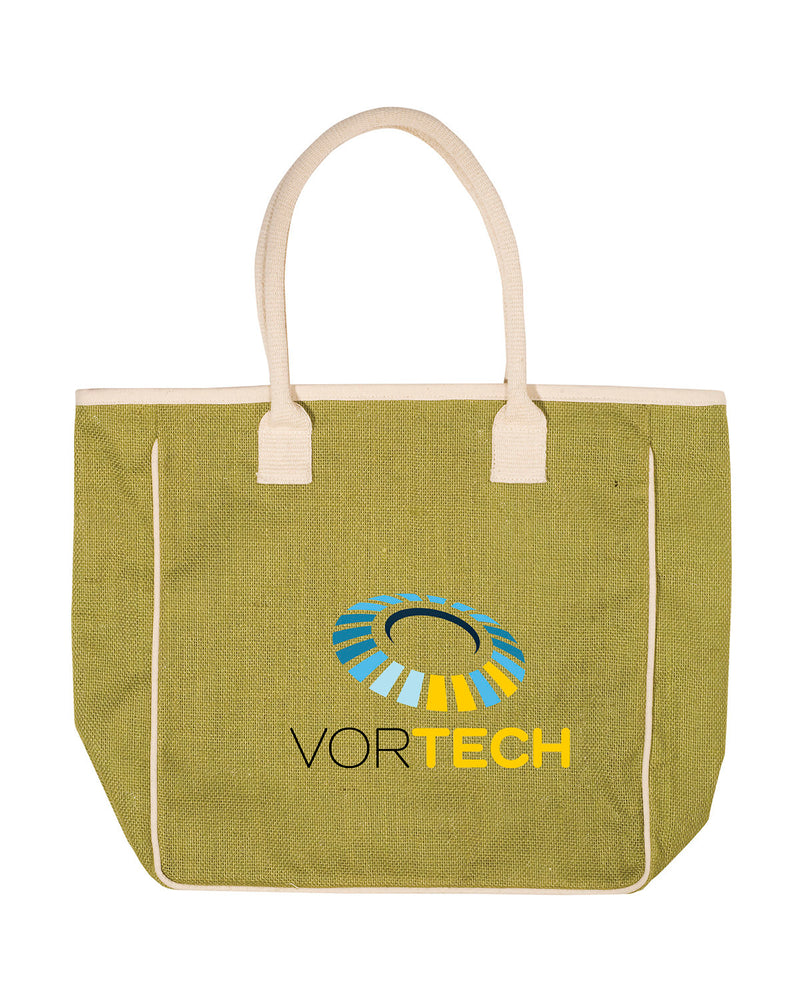 Prime Line Seville Jute Canvas Tote