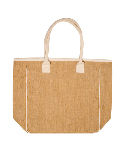 Prime Line Seville Jute Canvas Tote