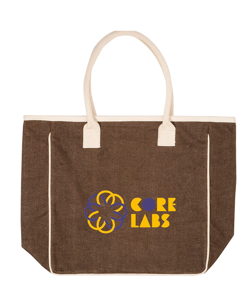 Prime Line Seville Jute Canvas Tote