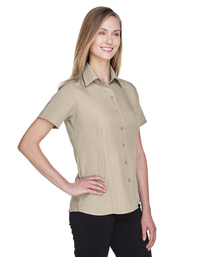 Harriton Ladies' Barbados Textured Camp Shirt