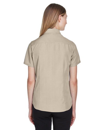 Harriton Ladies' Barbados Textured Camp Shirt