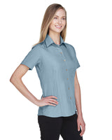 Harriton Ladies' Barbados Textured Camp Shirt Harriton