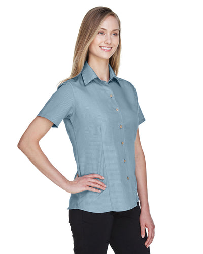 Harriton Ladies' Barbados Textured Camp Shirt