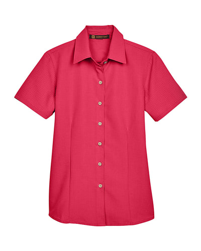 Harriton Ladies' Barbados Textured Camp Shirt