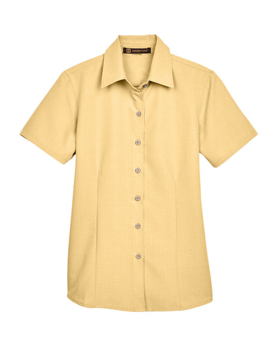 Harriton Ladies' Barbados Textured Camp Shirt