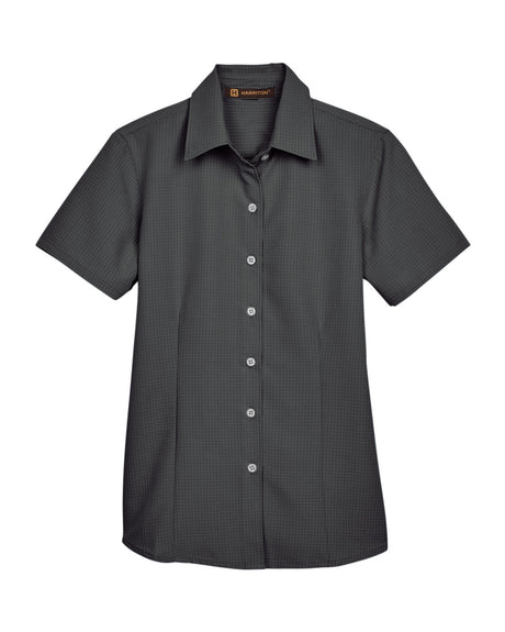 Harriton Ladies' Barbados Textured Camp Shirt Womens Apparel Shirts & Tops