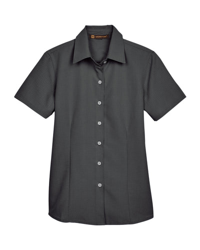 Harriton Ladies' Barbados Textured Camp Shirt