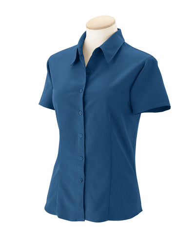 Harriton Ladies' Barbados Textured Camp Shirt