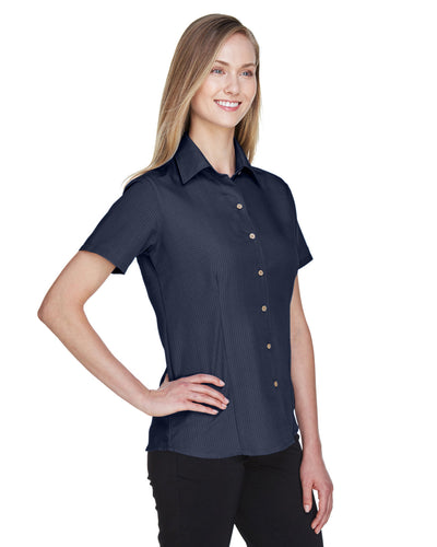 Harriton Ladies' Barbados Textured Camp Shirt