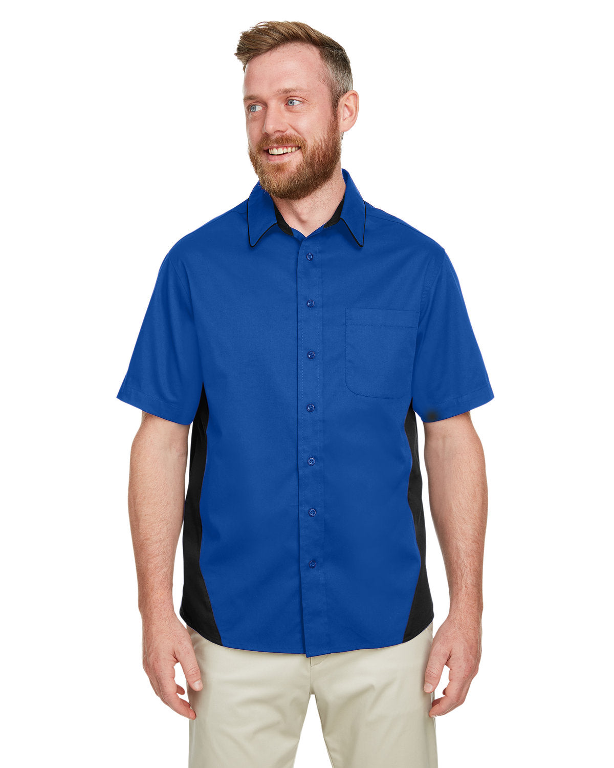 Harriton Men's Flash IL Colorblock Short Sleeve Shirt Harriton