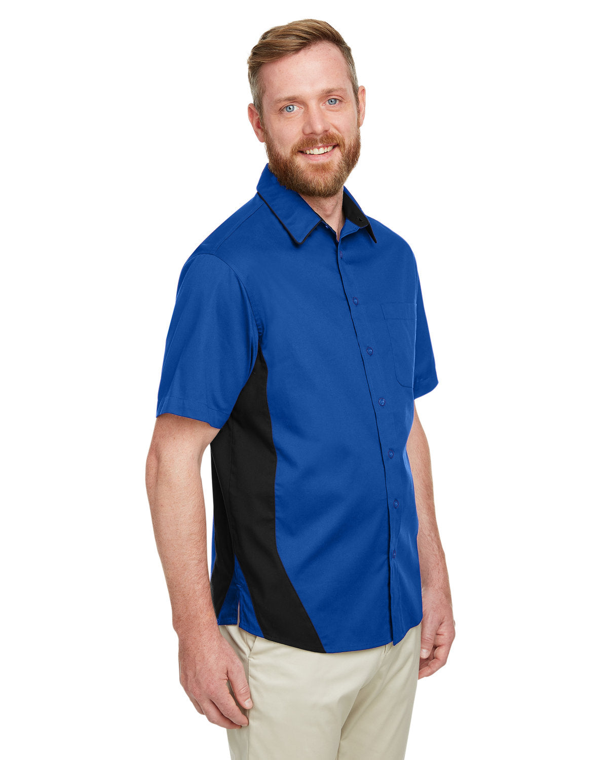 Harriton Men's Flash IL Colorblock Short Sleeve Shirt Harriton