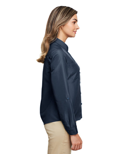 Harriton Ladies' Key West Long-Sleeve Performance Staff Shirt