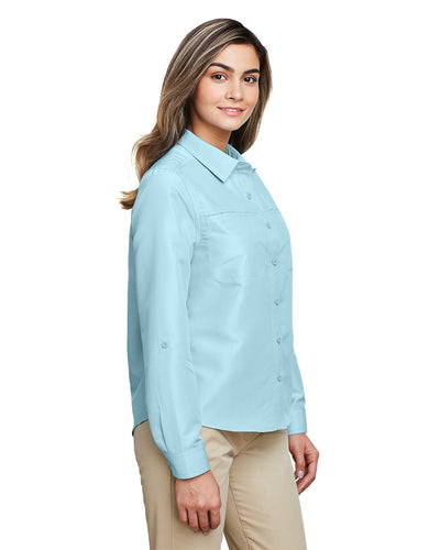 Harriton Ladies' Key West Long-Sleeve Performance Staff Shirt