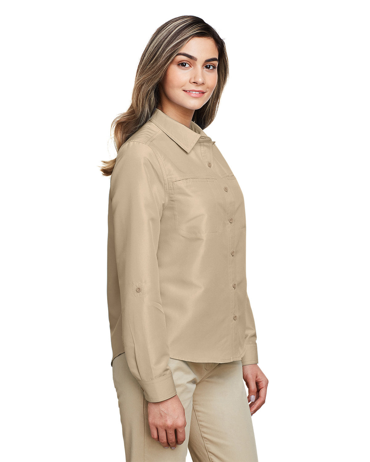Harriton Ladies' Key West Long-Sleeve Performance Staff Shirt Harriton