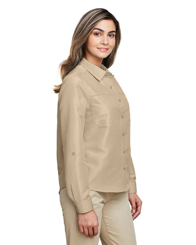 Harriton Ladies' Key West Long-Sleeve Performance Staff Shirt