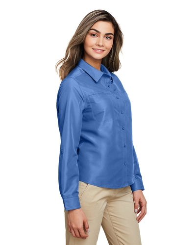 Harriton Ladies' Key West Long-Sleeve Performance Staff Shirt
