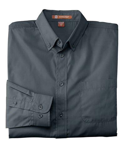 Harriton Men's 3.1 oz. Essential Poplin