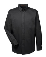 Harriton Men's Foundation 100% Cotton Long-Sleeve Twill Shirt with Teflon™ Harriton
