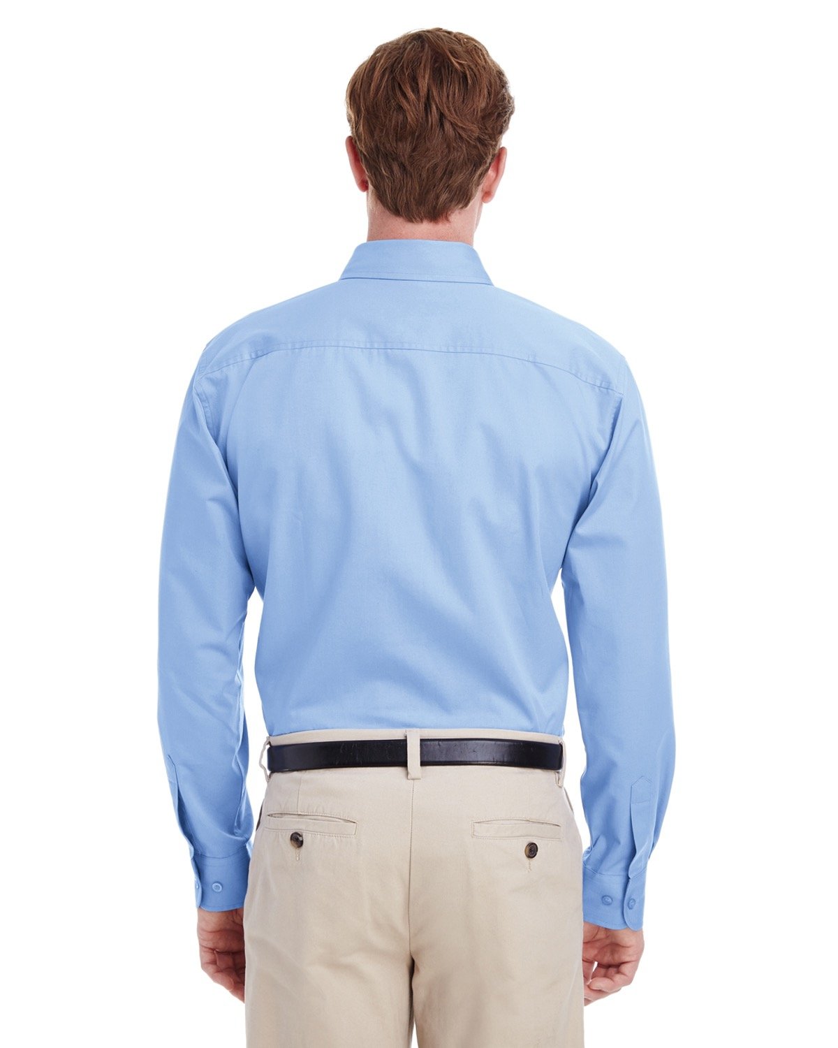 Harriton Men's Foundation 100% Cotton Long-Sleeve Twill Shirt with Teflon™ Harriton