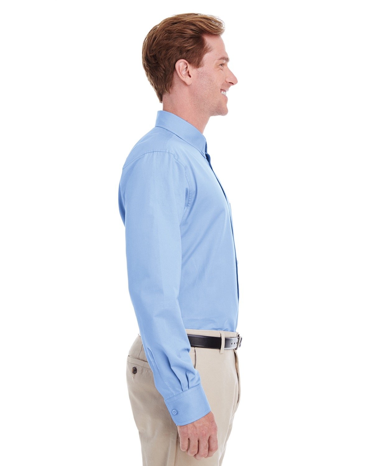 Harriton Men's Foundation 100% Cotton Long-Sleeve Twill Shirt with Teflon™ Harriton