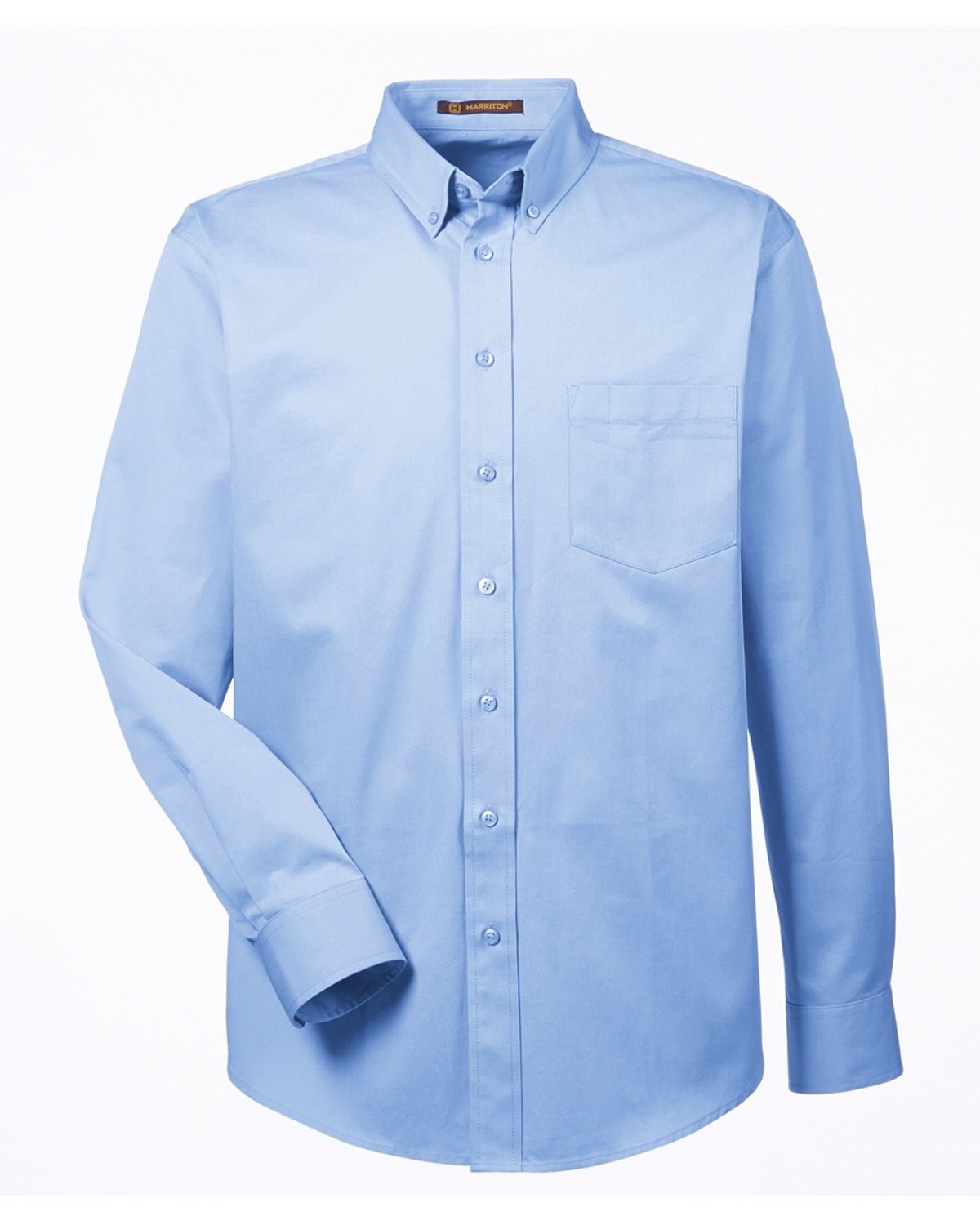 Harriton Men's Foundation 100% Cotton Long-Sleeve Twill Shirt with Teflon™ Harriton