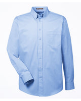 Harriton Men's Foundation 100% Cotton Long-Sleeve Twill Shirt with Teflon™ Harriton