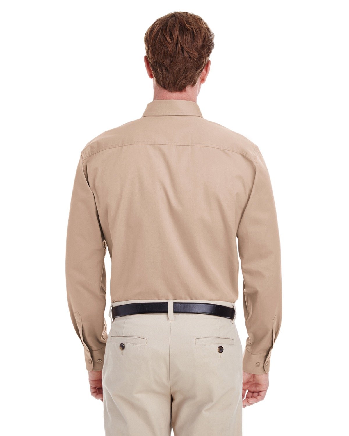 Harriton Men's Foundation 100% Cotton Long-Sleeve Twill Shirt with Teflon™ Harriton