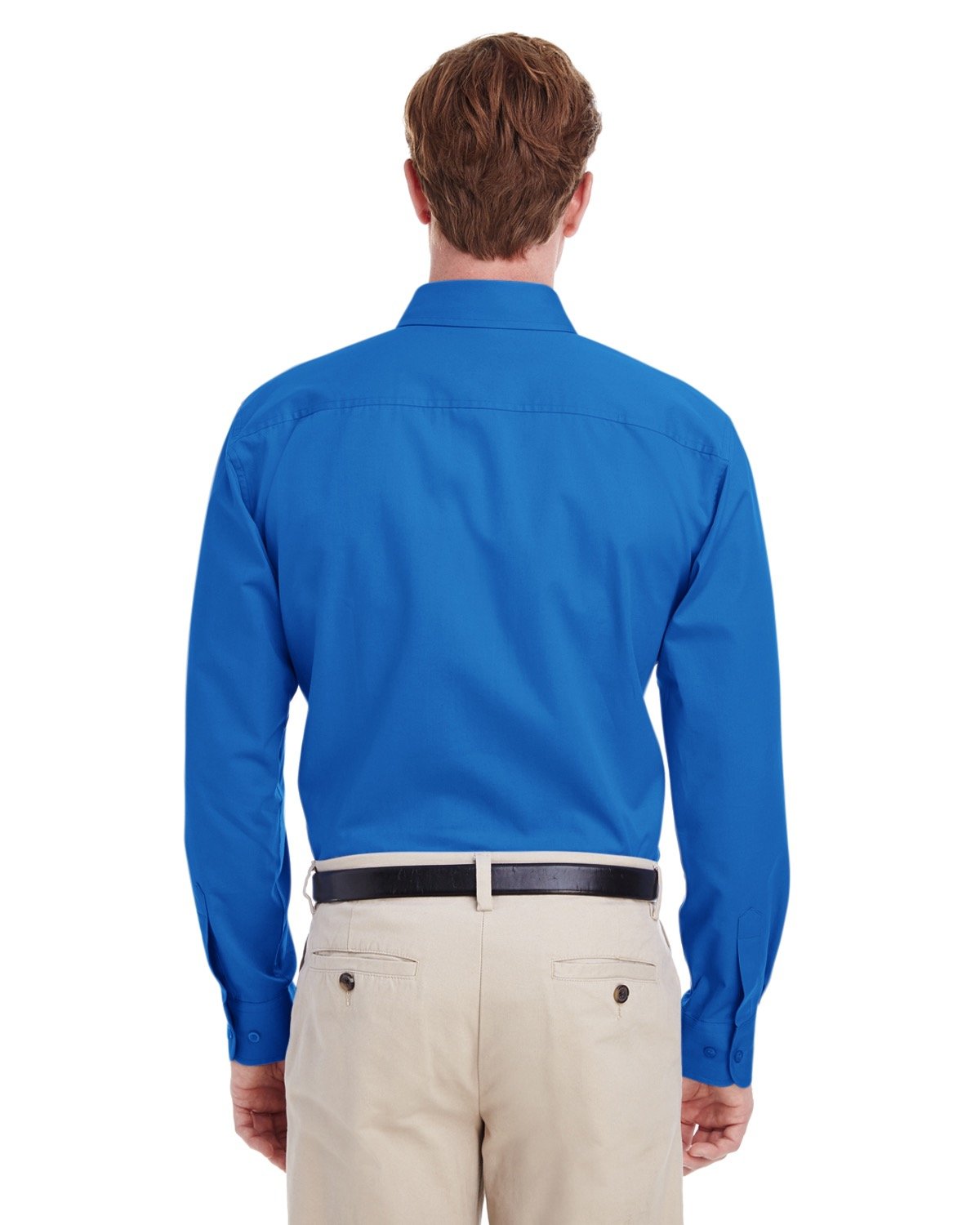 Harriton Men's Foundation 100% Cotton Long-Sleeve Twill Shirt with Teflon™ Harriton
