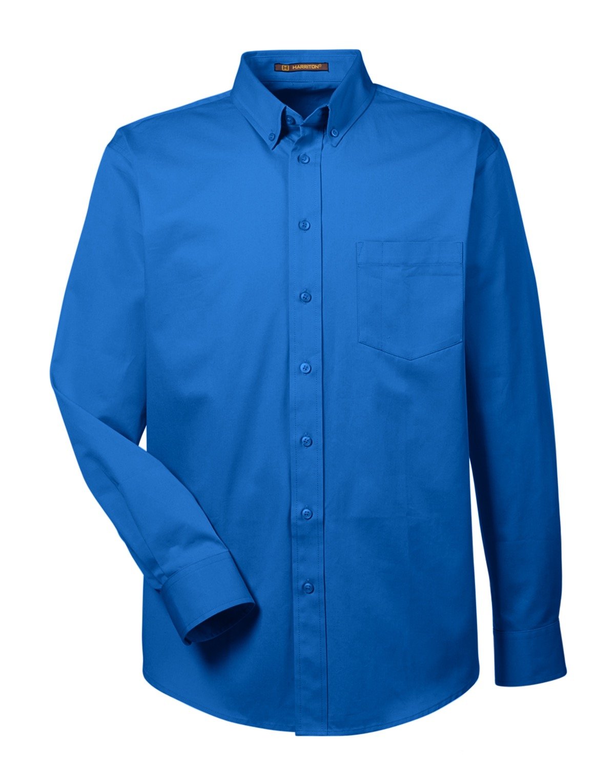 Harriton Men's Foundation 100% Cotton Long-Sleeve Twill Shirt with Teflon™ Harriton