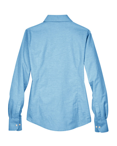 Harriton Ladies' Long-Sleeve Oxford with Stain-Release