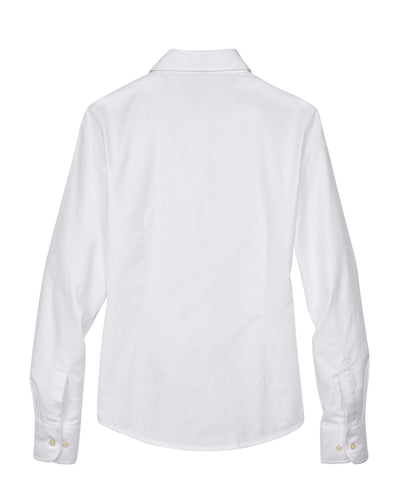 Harriton Ladies' Long-Sleeve Oxford with Stain-Release