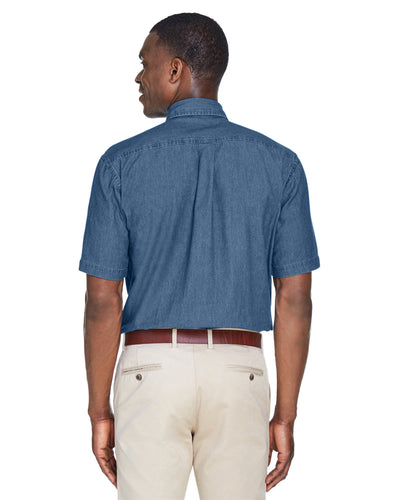 Harriton Men's 6.5 oz. Short-Sleeve Denim Shirt