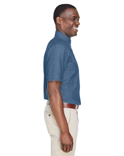 Harriton Men's 6.5 oz. Short-Sleeve Denim Shirt