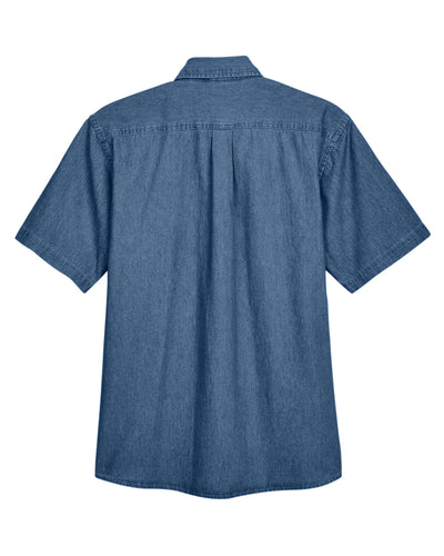 Harriton Men's 6.5 oz. Short-Sleeve Denim Shirt