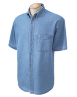 Harriton Men's 6.5 oz. Short-Sleeve Denim Shirt Harriton